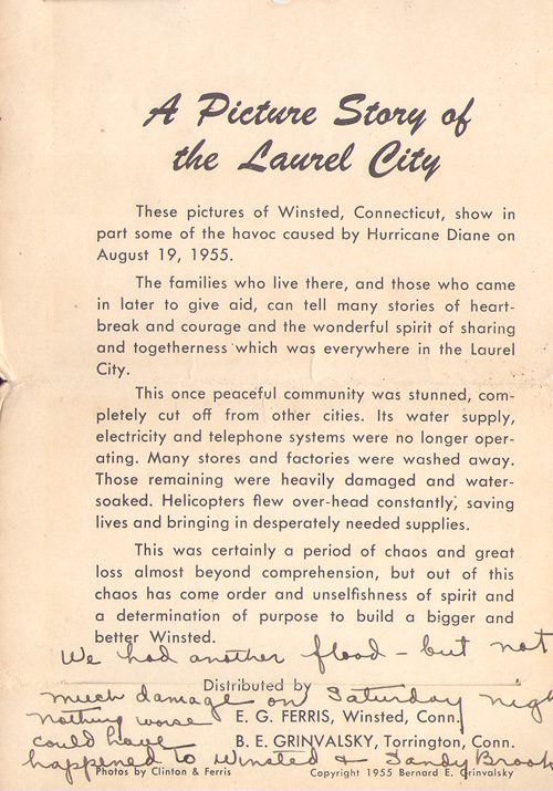 Story of the 1955 Hurricane Diane flood