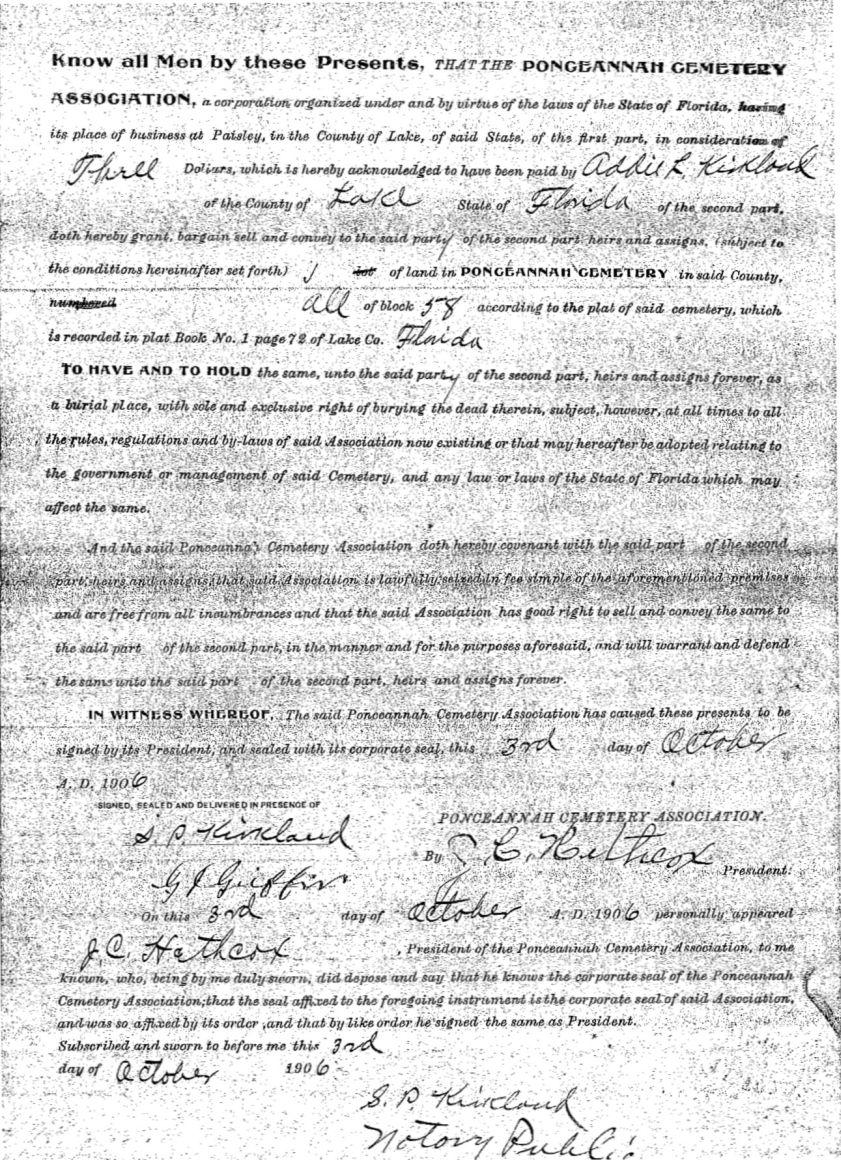 Ponceannah Deed