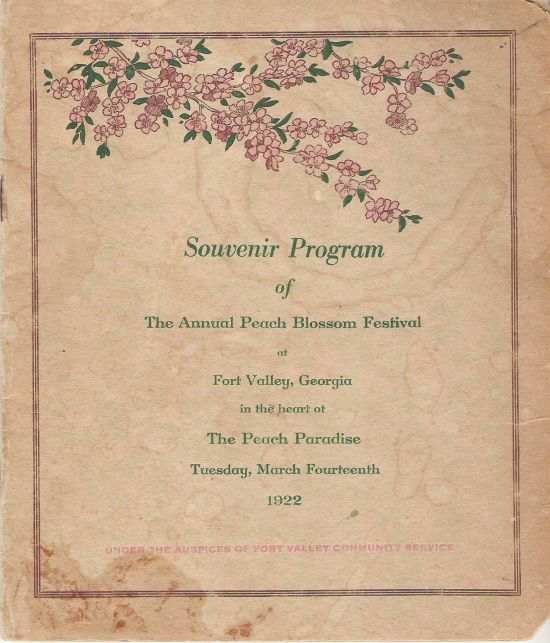 Peach Co, GA, USA Festival Brouchure 1922
