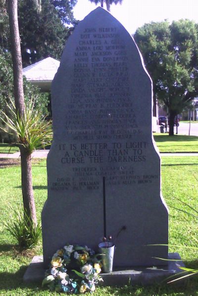 Victim back inscription
