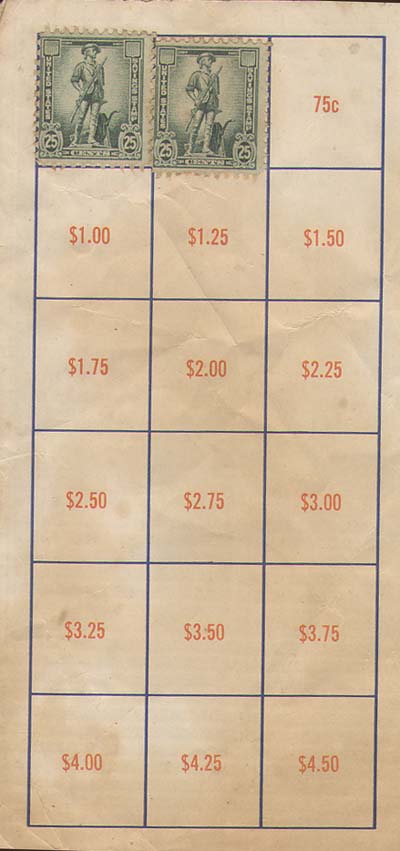 Savings stamps